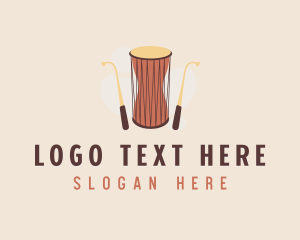 Drums - African Percussion Drums logo design