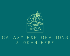 Tropical Beach Travel logo design