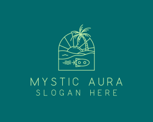 Tropical Beach Travel logo design