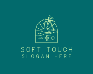 Tropical Beach Travel logo design