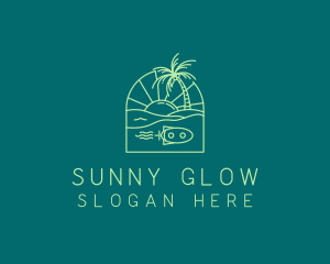 Tropical Beach Travel logo design