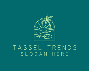 Tropical Beach Travel logo design