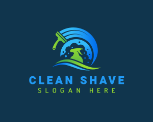 Cleaning Squeegee Housekeeping logo design