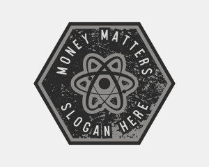 Grungy Atomic Science logo