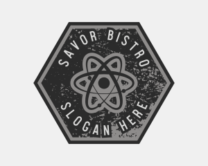 Grungy Atomic Science logo
