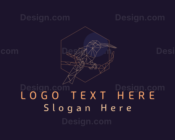 Geometric Bird Branch Logo