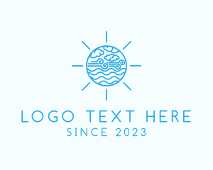 Summer Sun Outline  logo