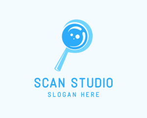 Blue Magnifying Glass logo
