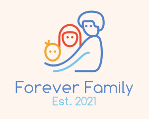 Monoline Minimalist Family logo design