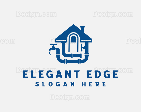 House Faucet Handyman Plumber Logo