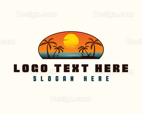 Summer Sunset Beach Logo