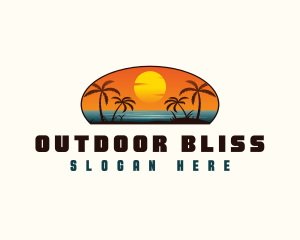 Summer Sunset Beach logo design