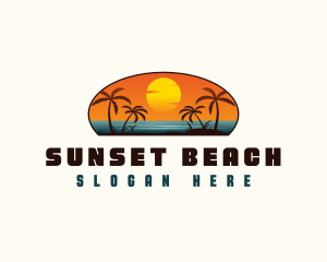 Summer Sunset Beach logo design