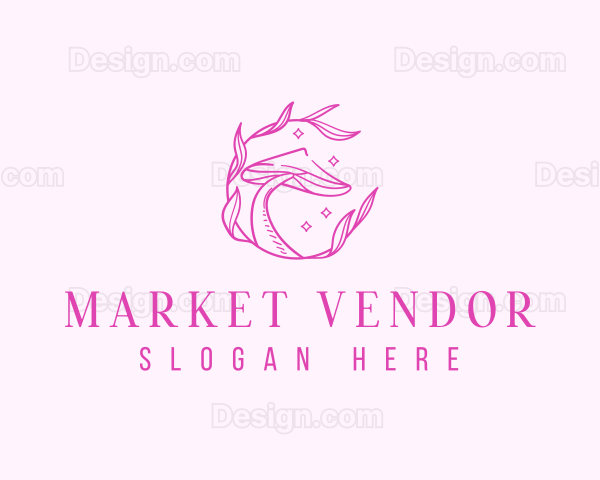 Natural Leaf Mushroom Logo