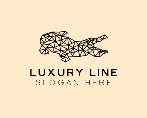 Simple Crocodile Line Art logo design