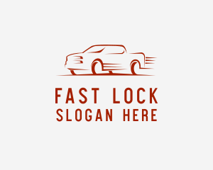 Fast Pickup Truck  logo design