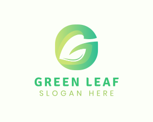 Eco Letter G Leaf logo design