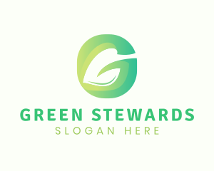 Eco Letter G Leaf logo design