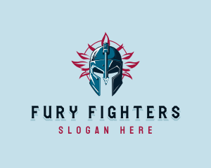 Spartan Helmet Armor logo design