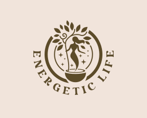 Eco Wellness Woman logo design