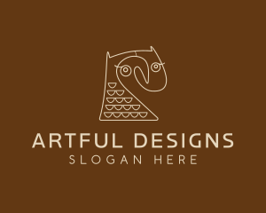 Zoo Owl Art logo design