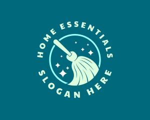 Sweep Broom Housekeeping logo design