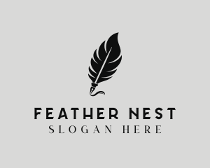 Feather Quill Author logo design