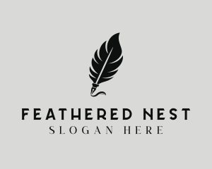 Feather Quill Author logo design