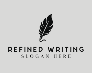 Feather Quill Author logo design