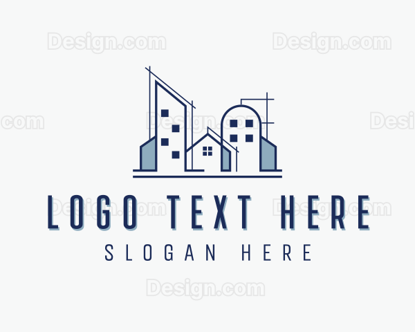 Real Estate Architecture Contractor Logo