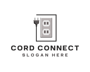 Power Outlet Plug Connector logo design