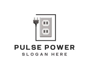 Power Outlet Plug Connector logo design