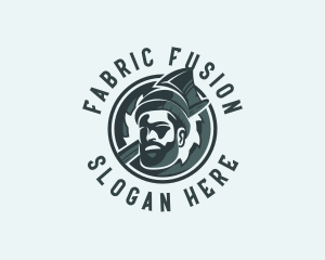 Lumberjack Axe Beard Man logo design