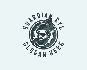 Lumberjack Axe Beard Man logo design