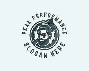 Lumberjack Axe Beard Man logo design