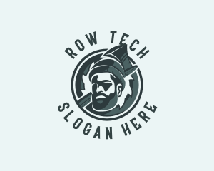 Lumberjack Axe Beard Man logo design