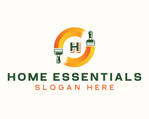 Paintbrush Home Improvement logo design