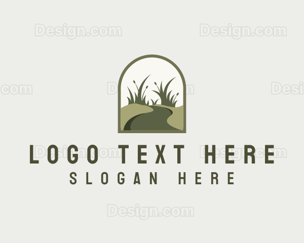 Grass Landscaping Lawn Logo