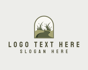 Grass Landscaping Lawn Logo