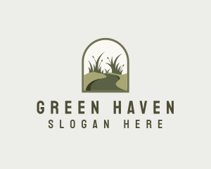 Grass Landscaping Lawn logo