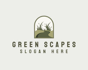 Grass Landscaping Lawn logo
