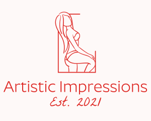 Seductive Sexy Woman logo design