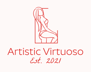 Seductive Sexy Woman logo design