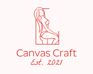 Seductive Sexy Woman logo design