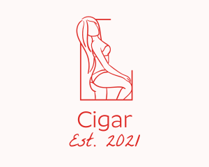 Seductive Sexy Woman logo design