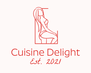 Seductive Sexy Woman logo design