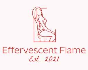 Seductive Sexy Woman logo design