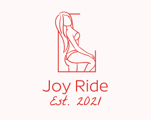 Seductive Sexy Woman logo design