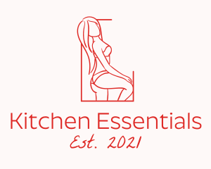 Seductive Sexy Woman logo design