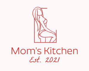 Seductive Sexy Woman logo design